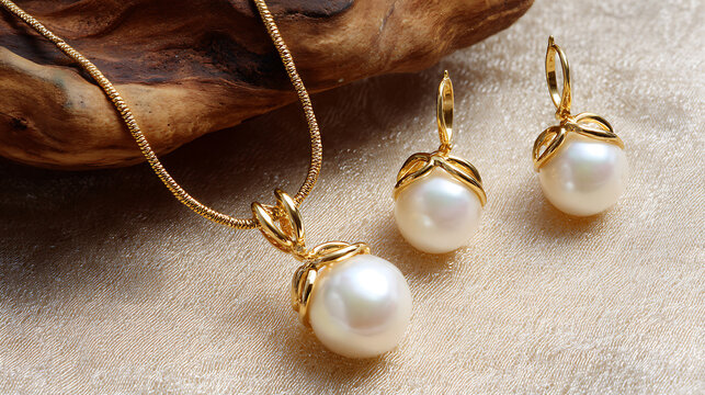 necklace and earrings