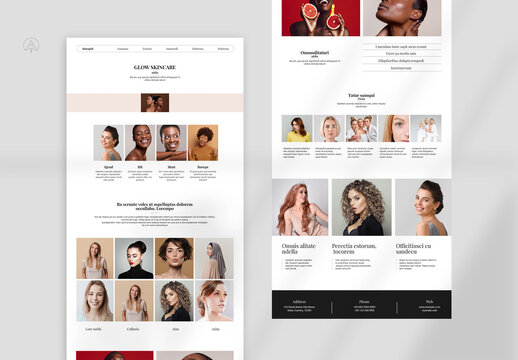 Glow Skincare News Letter Template