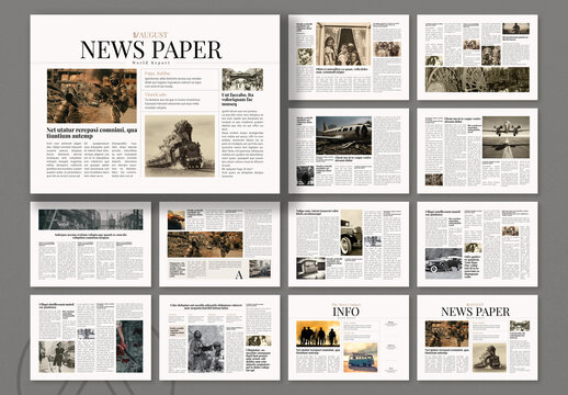 News Paper Landscape Template