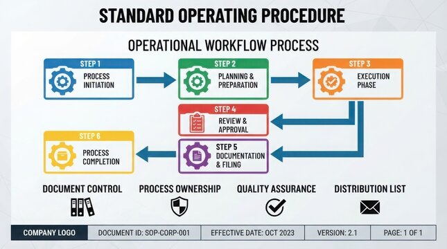 Standard Operating Procedure Infographic Workflow Diagram
