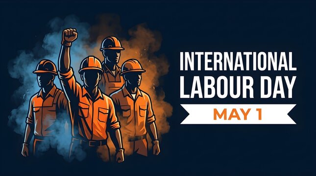Happy International Labour day. Vector Illustration.
