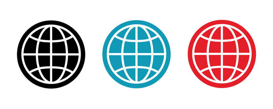 Website icon. world web icon www earth globe icons vactor for illustration,
