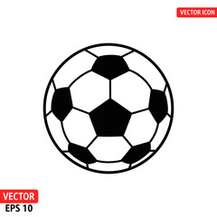 Fototapeta premium Classic Soccer Ball Icon Isolated on Transparent Background
