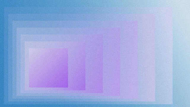 Minimal abstract background featuring layered semi‑transparent rectangles with rhythmic symmetrical composition. Grainy noise texture, smooth blue‑lavender purple gradient.