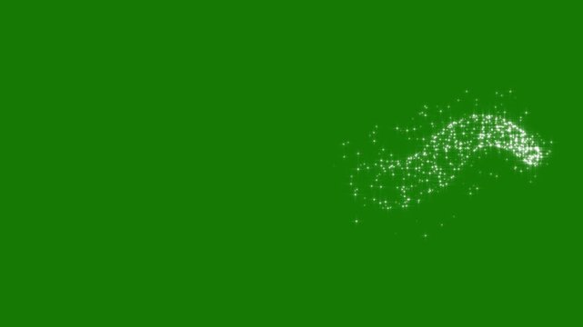Twinkle stars line glitter sparkles featuring sparkling stars shine animation, blinking cartoon stars, star sparkle vector doodles, and glowing light effect on green screen background. 4k