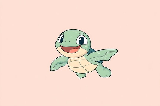 Happy turtle running