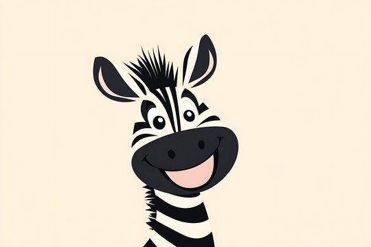 Playful zebra portrait
