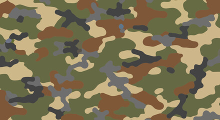 Fototapeta premium Camouflage pattern, military texture, army uniform fabric, woodland, desert colors