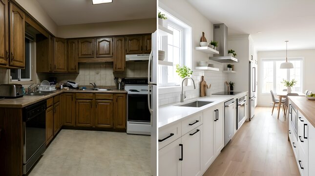 Kitchen Renovation Before and After: Old vs New Modern Design