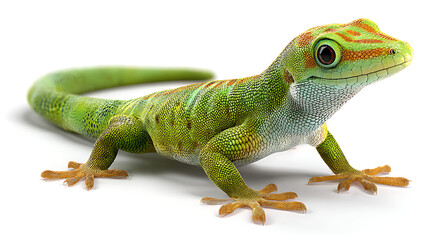 Fototapeta premium chameleon on a white background