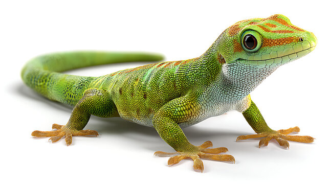 chameleon on a white background