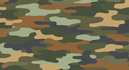 Fototapeta premium Forest Camouflage Pattern Background - Military Style