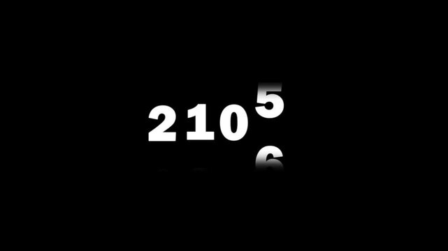 Digital counter countdown animation showing year 2100 transition, modern minimalist motion for future tech and time concepts