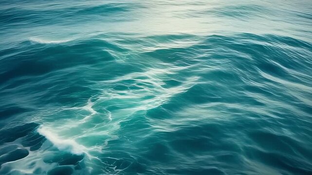 Aerial drone view of ocean waves with white foam patterns