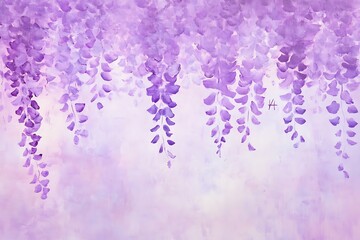 Fototapeta premium Delicate purple wisteria blooms