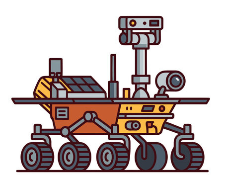 Mars Exploration Rover Vehicle Illustration