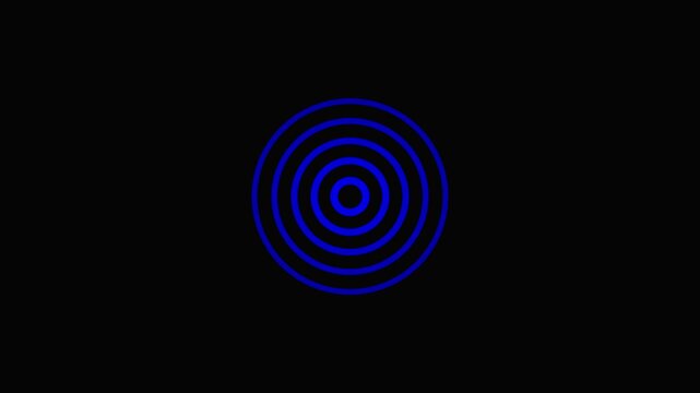 Dots, circle and animation icon for loading with waiting, slow connection and problem for online glitch. Sign, indicator and action for download progress with internet error by black. 4k vidio...