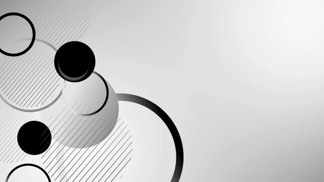 Abstract background with glowing circles gradient spheres and diagonal lines modern futuristic design animation