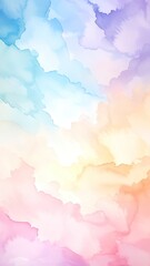Obraz premium Soft watercolor gradient of pastel colors blending into each other.