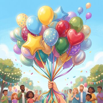 Colorful party balloons