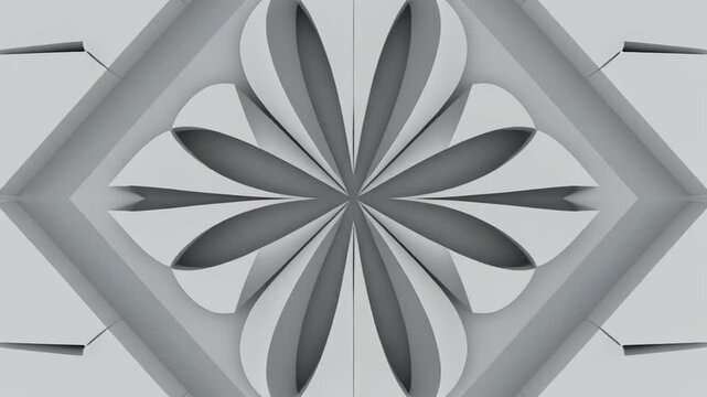 elegant seamless floral pattern morphing animation loop