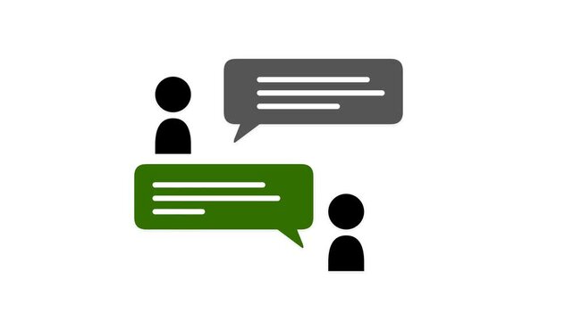 vector icon of human hand with speech bubble