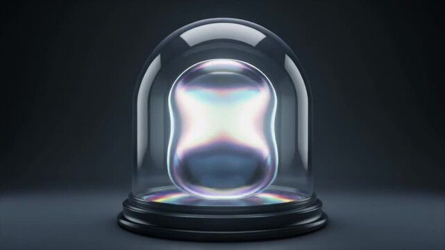 3d liquid bubble morphing animation with vibrant colors