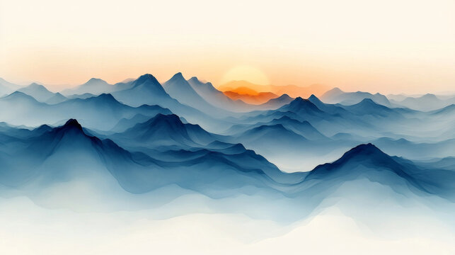Mountains at sunrise