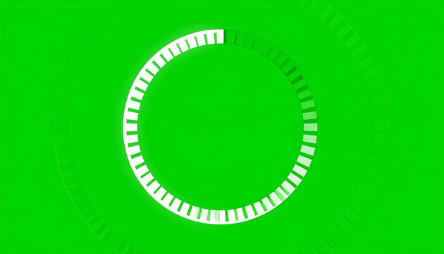 Circular progress loading animation on green screen background. Circle loading indicator. Preloader, buffering, downloading, and waiting concepts.