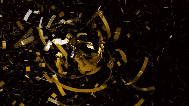 3d animation yin yang logo with shatter effect on the green screen background