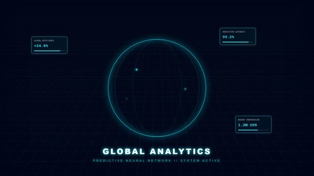 Global Analytics Visualizing Data and Driving Decision-Making with Futuristic Interface