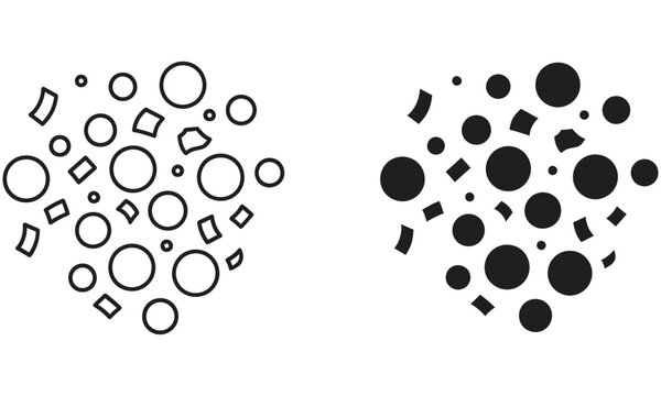 Abstract geometric patterns with circles squares and shapes in black and white