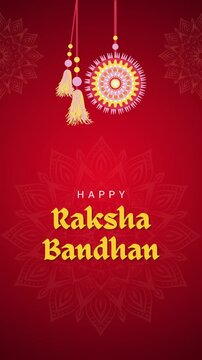 Raksha Bandhan Red and Yellow Traditional Greeting Video Story