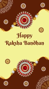 Raksha Bandhan Brown and Yellow Traditional Greeting Video Story