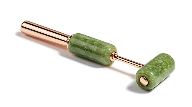 green corkscrew isolated on white