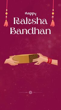 Raksha Bandhan Maroon and White Simple Greeting Video Story