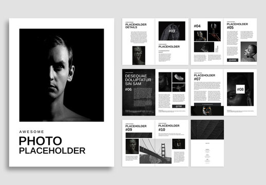 Black & White Photo Book Template