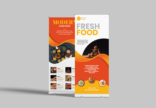 Food Menu Rollup Banner Layout