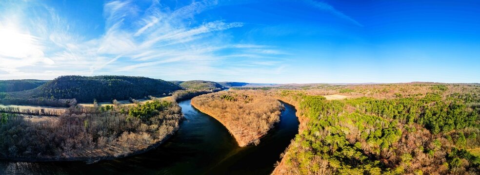 Delaware River Oxbow Bend Panorama