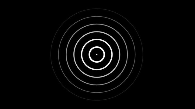 Radio wave signal and sound wave signal, radar animated. Technology radio waves signal icon animation. radio waves background. Network tower produced radio wave concept. 4k