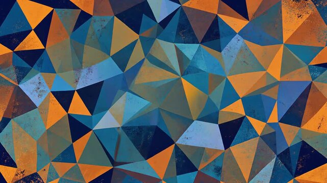 Dynamic abstract geometric background with vibrant polygons morphing smoothly