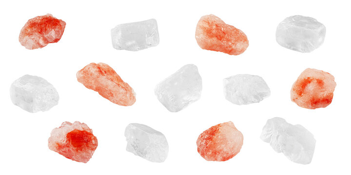 Rock sea Salt, Pink Salt, Himalayan, isolated, full depth of field