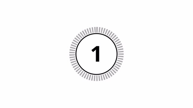 5 second conutdown timer with transparent background, digital five seconds timer 