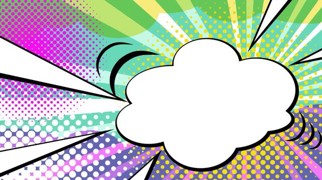 pop art animation, message bar, dialog