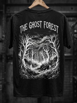 detailed Macro photo of ghost forest with swirling mist showing abstract micro structural details and textures with professional studio lighting