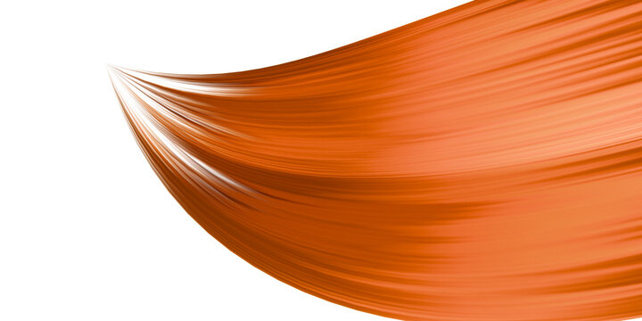 abstract 3d swoosh stroke, on transparent background