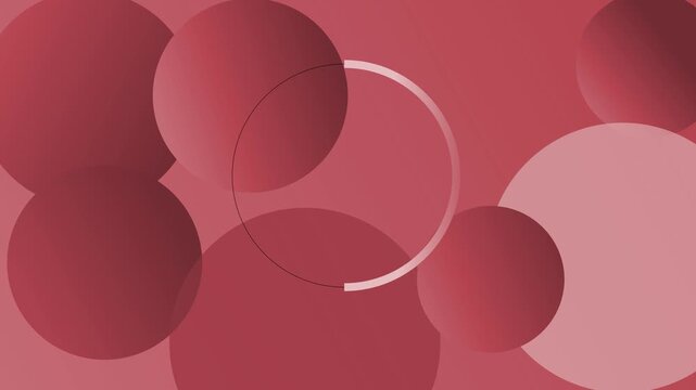 Abstract background with overlapping gradient circles and a thin loading-ring shape animation