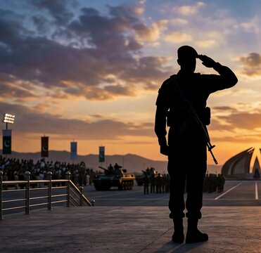 A Soldier saluting