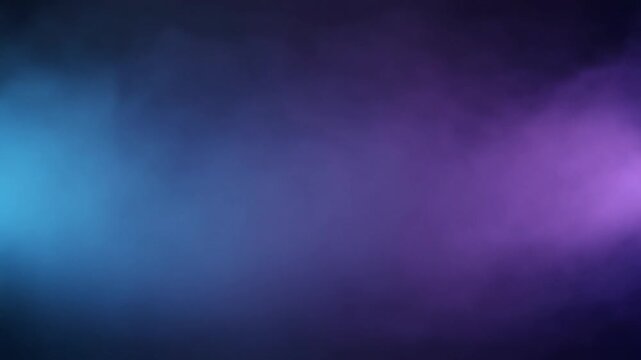 Soft blue-violet gradient light shifts through thin atmospheric fog, blending gently across a dark charcoal frame with subtle side lighting and cinematic ambient motion.