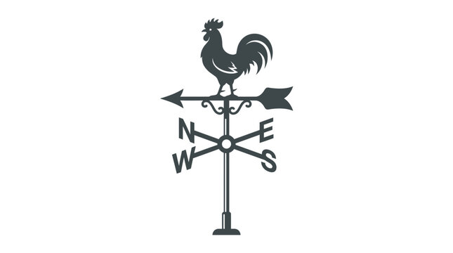 Rooster weather vane indicating direction
